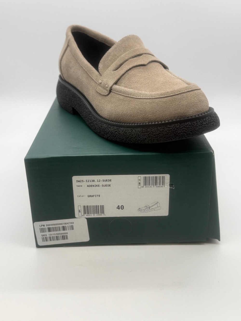 THE FLEXX Women's Suede Loafers in Graphite and Black